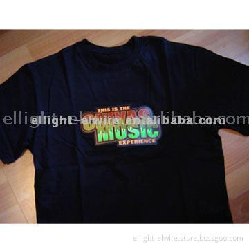 EL T-Shirt,EL light,EL sheet,EL panel,EL MUSIC T-SHIRT (Music Chivas)